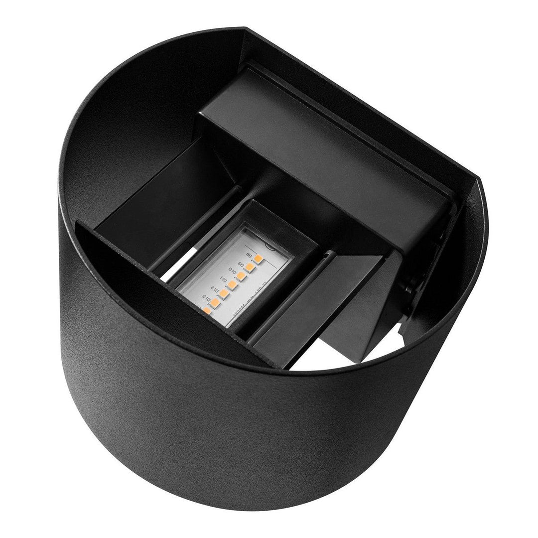 Milda vegglampe for utendørsbruk opp/ned IP44 4,9W 3000 Kelvin-Utebelysning vegg opp og ned-Nordlux-Svart-2418351003-Lightup.no