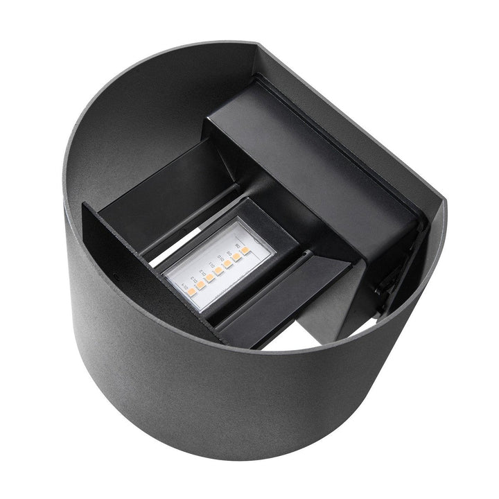 Milda vegglampe for utendørsbruk opp/ned IP44 4,9W 3000 Kelvin-Utebelysning vegg opp og ned-Nordlux-Svart-2418351003-Lightup.no