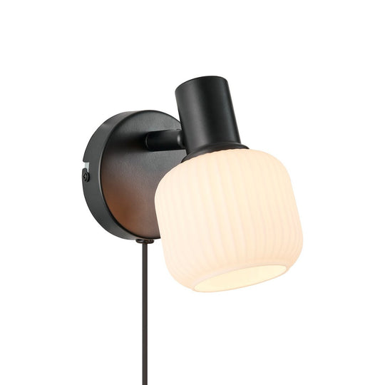 Milford mini vegglampe-Vegglamper-Nordlux-Hvit-2412631003-Lightup.no