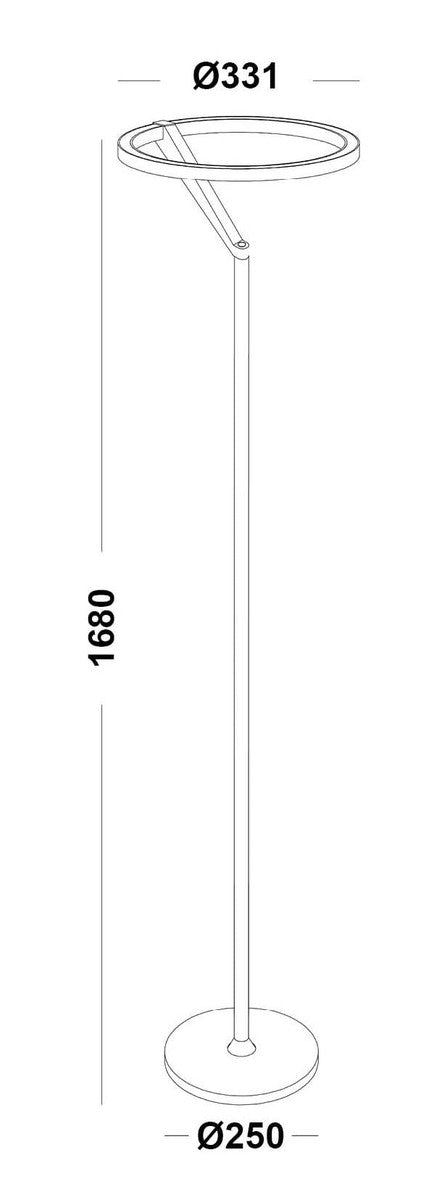 Mind 330 gulvlampe 20W 2700 Kelvin - Dimbar-Gulvlamper-NorDesign-Svart-563300105-Lightup.no