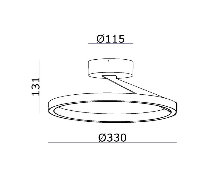 Mind 330 taklampe 12,6W 2700 Kelvin RA90 dimbar-Taklamper-NorDesign-Svart-873300105-Lightup.no