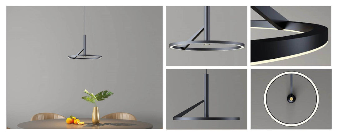 Mind 330 takpendel 12,6W 2700 Kelvin RA90 dimbar - Svart-Takpendler-NorDesign-Svart-483300105-Lightup.no