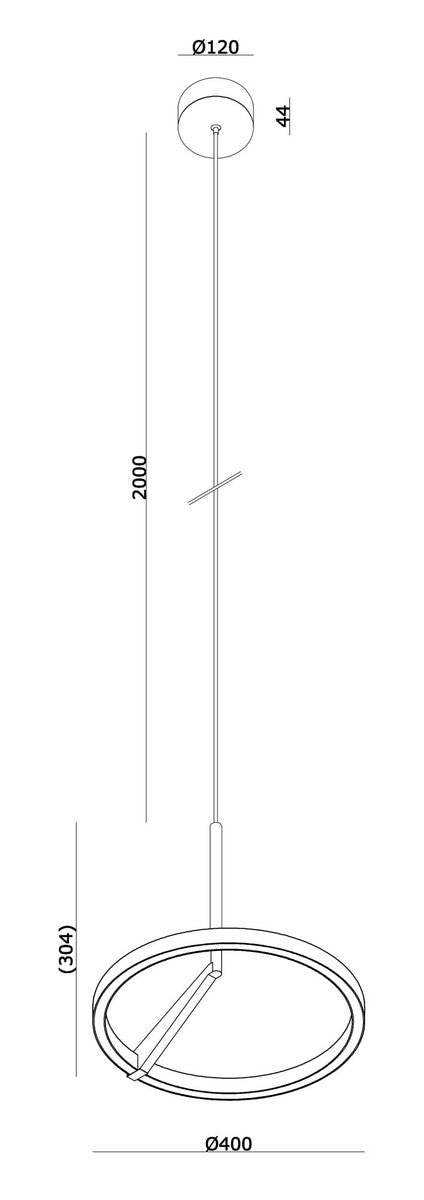 Mind 400 takpendel 20W 2700 Kelvin - Dimbar-Takpendler-NorDesign-Svart-484000105-Lightup.no