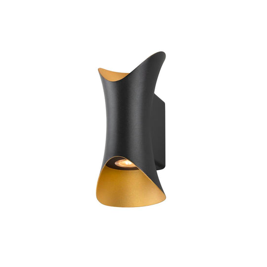 Modela vegglampe utendørs opp/ned 7,5W 2700 kelvin IP65 - dimbar-Utebelysning vegg opp og ned-Slv-Svart / Gullfarget-slv-1007807-Lightup.no