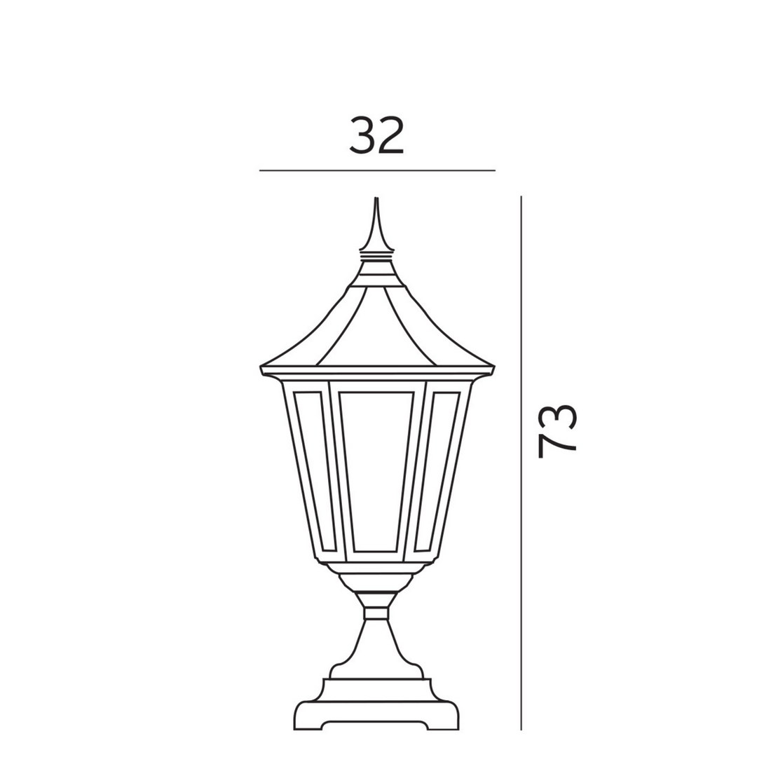 Modena 384-Utebelysning portstolpe-Norlys-Svart-3101707-Lightup.no