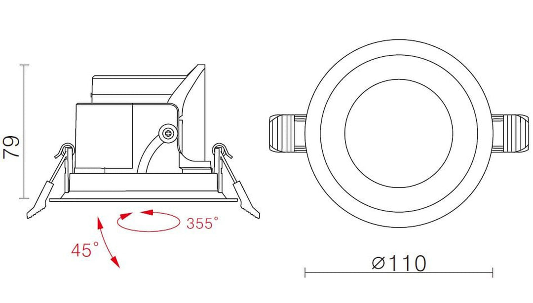 Modfun X 110 downlight 12,3W 2700 Kelvin CRI 90-Taklamper-NorDesign-Hvit-143741106-Lightup.no