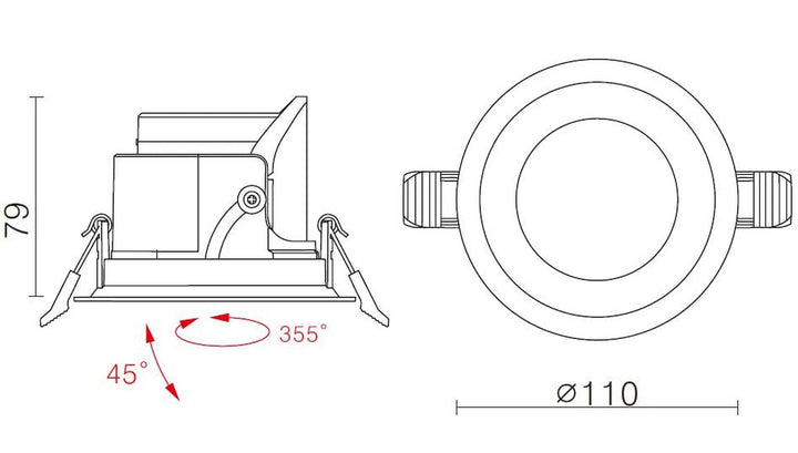 Modfun X 110 downlight 12,3W 2700 Kelvin CRI 90-Taklamper-NorDesign-Hvit-143741106-Lightup.no