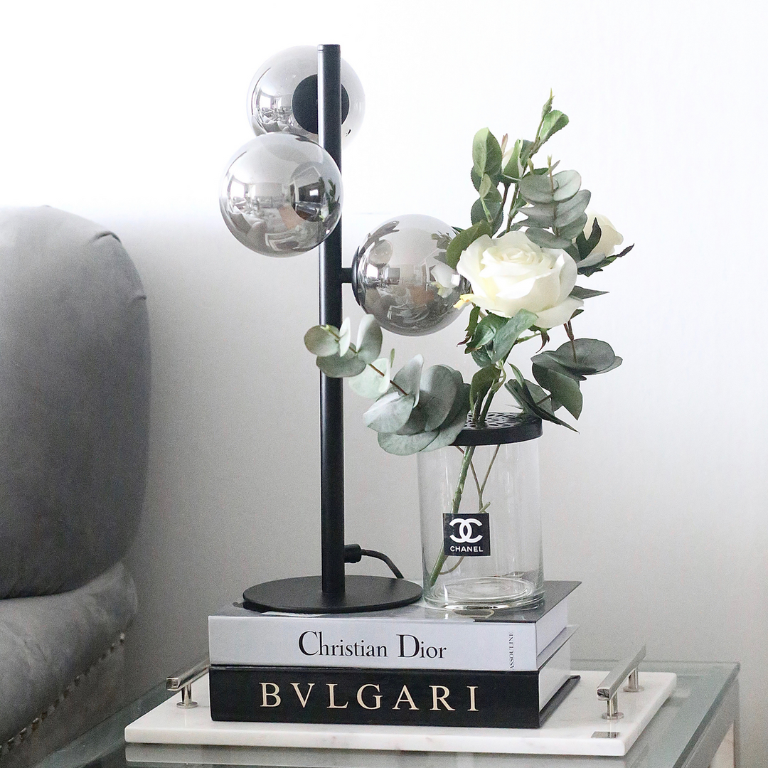 Molekyl bordlampe-Bordlamper-Aneta Lighting-Messing / Hvit-68910-25-Lightup.no