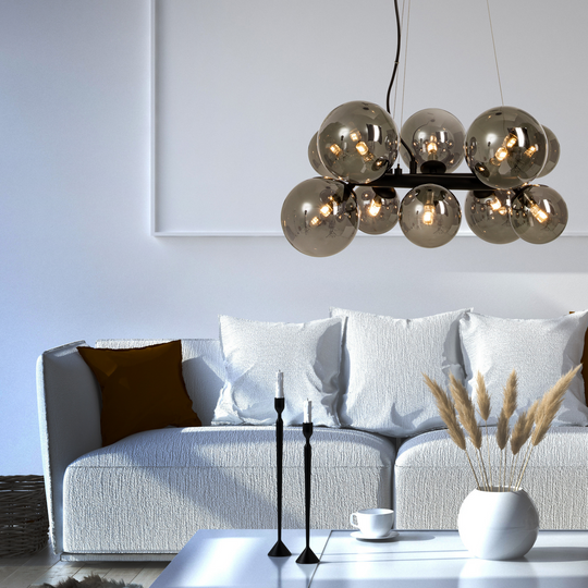 Molekyl takpendel rund-Takpendler-Aneta Lighting-Messing / Opal-65100-25-Lightup.no