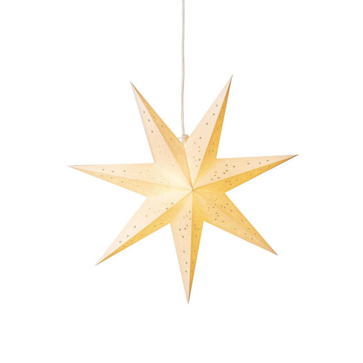 Mønstret adventsstjerne i papir – 60 cm – Hvit-Julebelysning adventstjerne-Konstsmide-Hvit-5921-200-Lightup.no