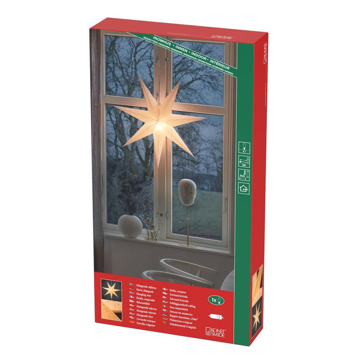 Mønstret adventsstjerne i papir – 78 cm – Hvit-Julebelysning adventstjerne-Konstsmide-Hvit-5922-200-Lightup.no