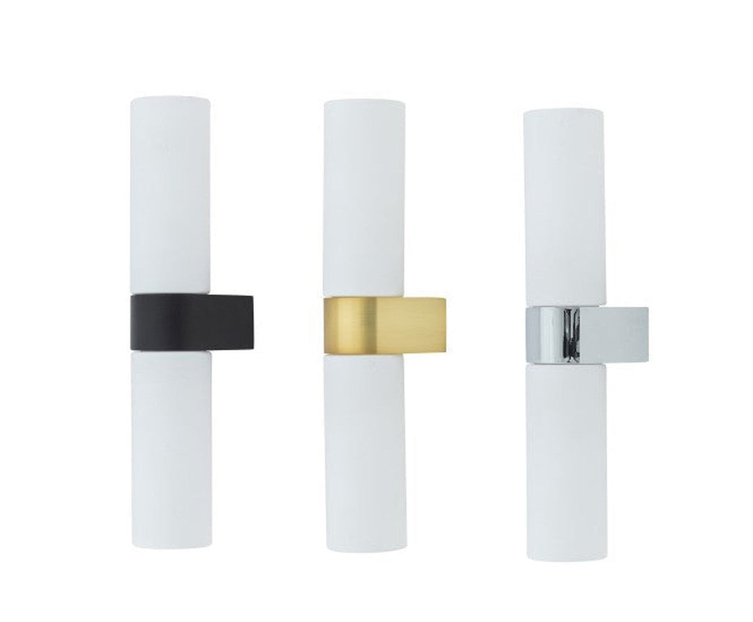 Natalie vegglampe dobbel IP44-Baderomsbelysning vegglamper-Nowodvorski-Opal/Messingfarget-N-10727-Lightup.no