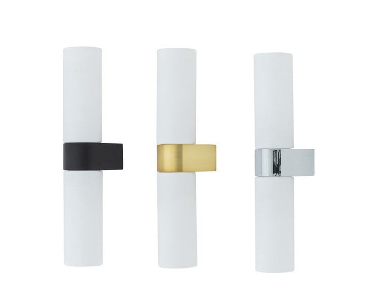 Natalie vegglampe dobbel IP44-Baderomsbelysning vegglamper-Nowodvorski-Opal/Messingfarget-N-10727-Lightup.no