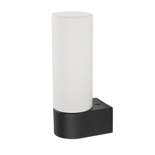 Natalie vegglampe enkel IP44-Baderomsbelysning vegglamper-Nowodvorski-Opal/Svart-N-10725-Lightup.no