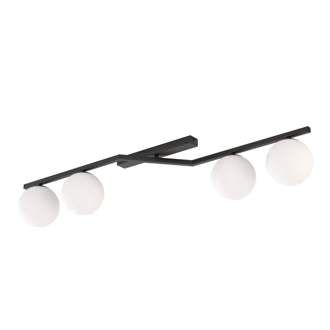 Naton taklampe 4-lys-Taklamper-Emibig-Svart / Opal-1508/4-Lightup.no