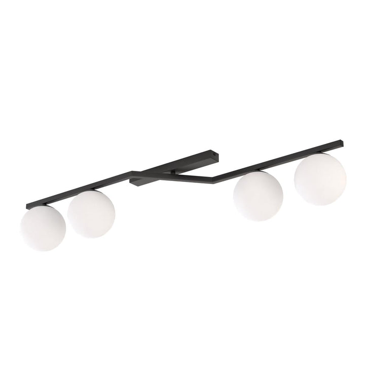 Naton taklampe 4-lys-Taklamper-Emibig-Svart / Opal-1508/4-Lightup.no