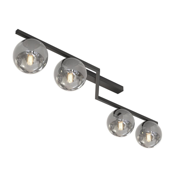 Naton taklampe 4-lys-Taklamper-Emibig-Svart / Opal-1508/4-Lightup.no