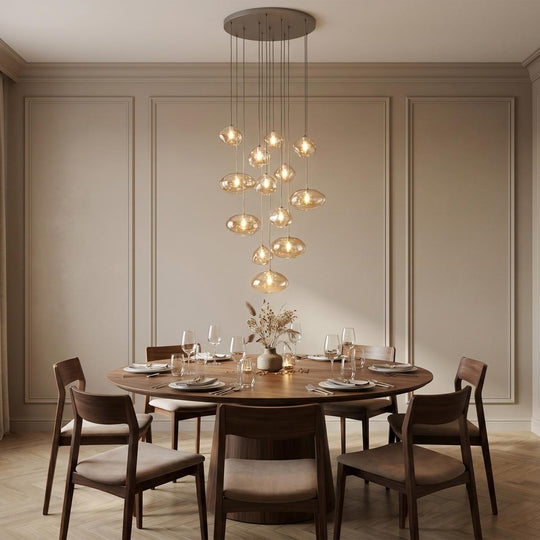 Nebia rondell takpendel 13-lys-Takpendler-TK Lighting-Brun-TK-11794-Lightup.no