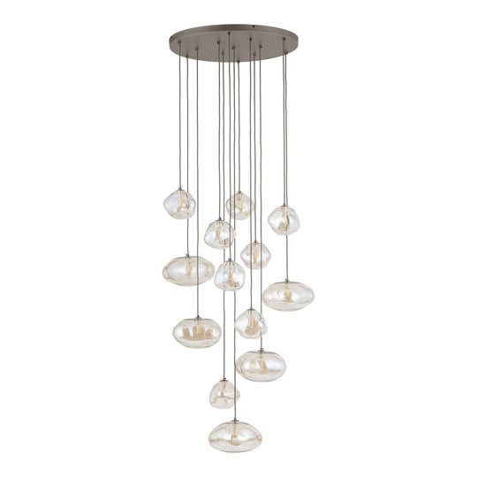Nebia rondell takpendel 13-lys-Takpendler-TK Lighting-Brun-TK-11794-Lightup.no