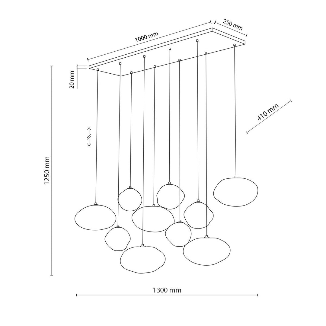 Nebia takpendel 10-lys-Takpendler-TK Lighting-Brun-TK-11793-Lightup.no