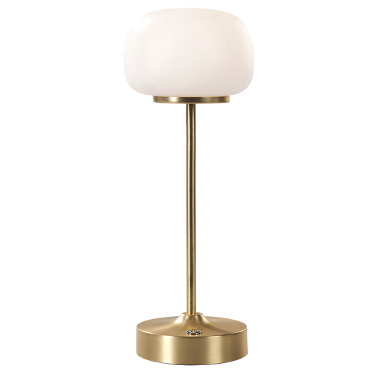 Nellie bordlampe - Oppladbar-Bordlamper-Ms - belysning-Hvit / Messingfarget-9400000502-Lightup.no