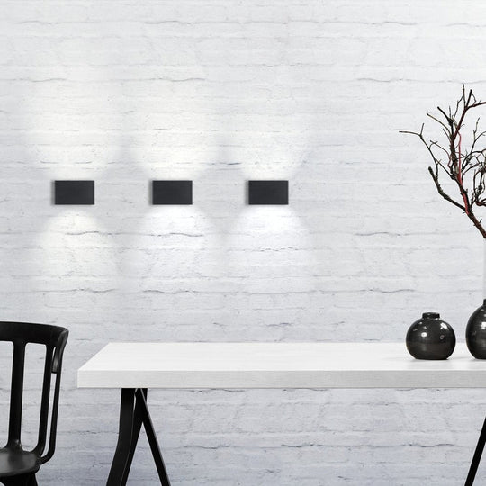 Nene vegglampe opp/ned utendørs IP54 6W 3000K - Svart-Utebelysning vegg opp og ned-Nordlux-Svart-872723-Lightup.no