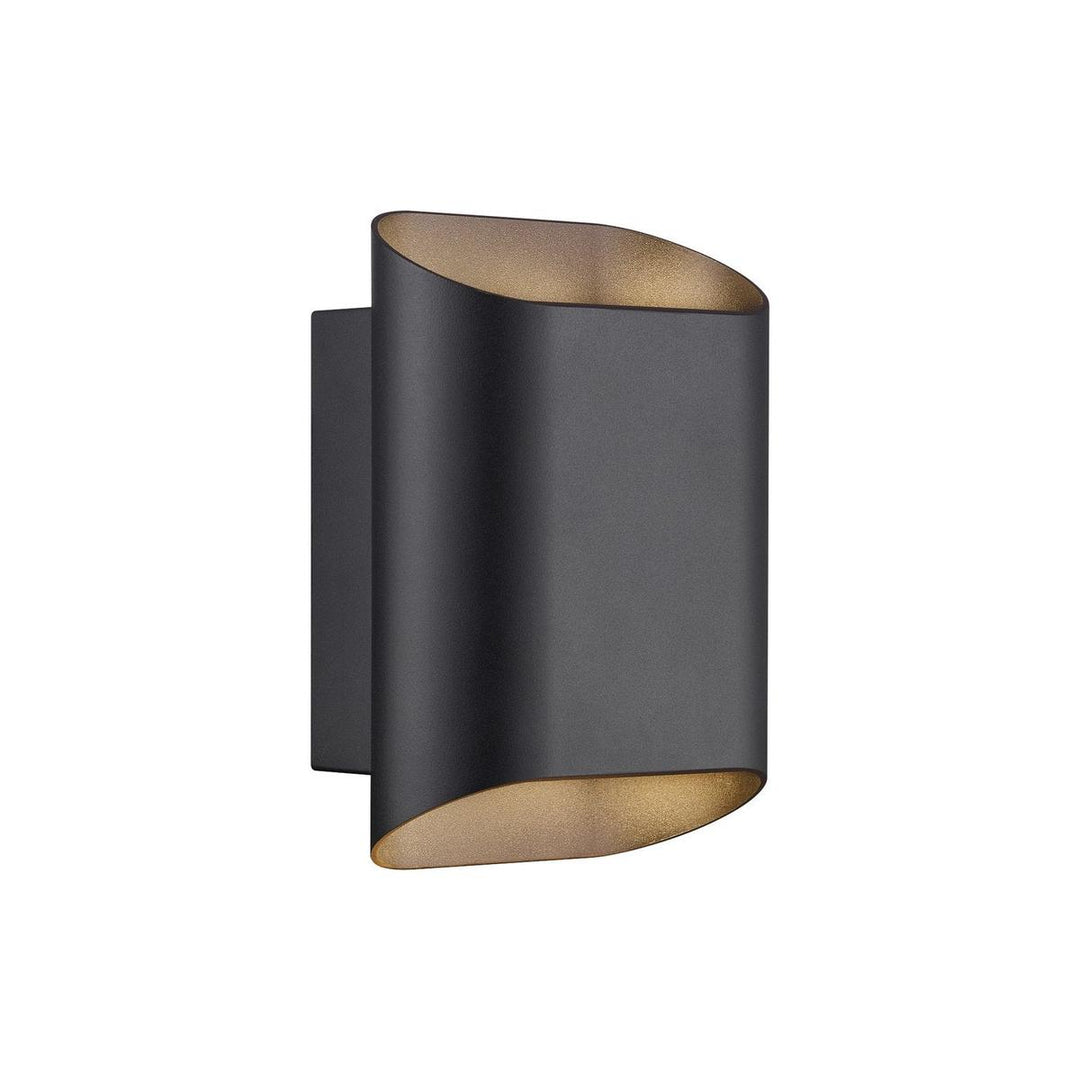 Nico 22 Round Maxi vegglampe utendørs opp/ned IP54 GU10-Utebelysning vegg opp og ned-Nordlux-Svart-2618191003-Lightup.no