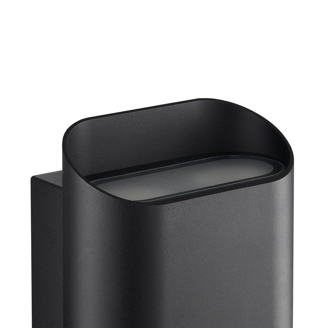 Nico 22 Round Maxi vegglampe utendørs opp/ned IP54 GU10-Utebelysning vegg opp og ned-Nordlux-Svart-2618191003-Lightup.no