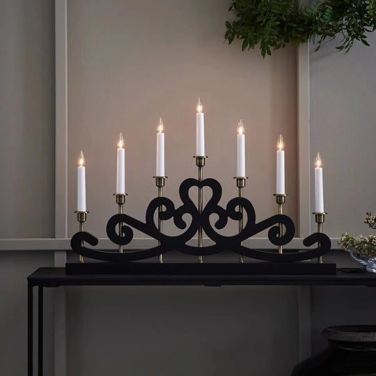 Nightfall adventsstake 7-lys-Julebelysning adventsstake-Marksløjd-Svart-Mrk-705966-Lightup.no
