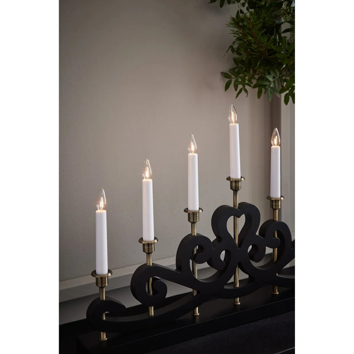Nightfall adventsstake 7-lys-Julebelysning adventsstake-Marksløjd-Svart-Mrk-705966-Lightup.no
