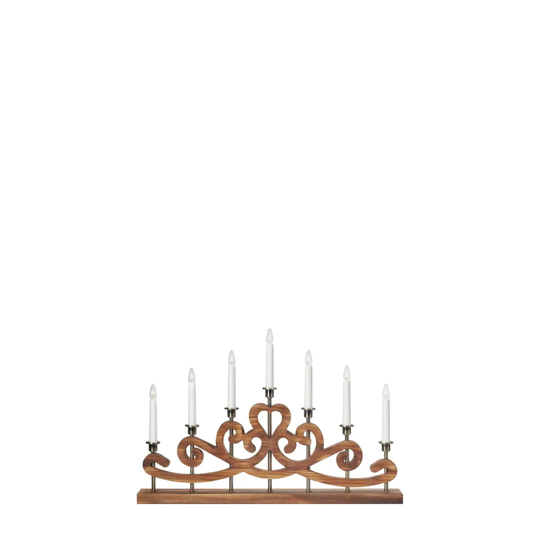 Nightfall adventsstake 7-lys-Julebelysning adventsstake-Marksløjd-Brun-Mrk-706428-Lightup.no