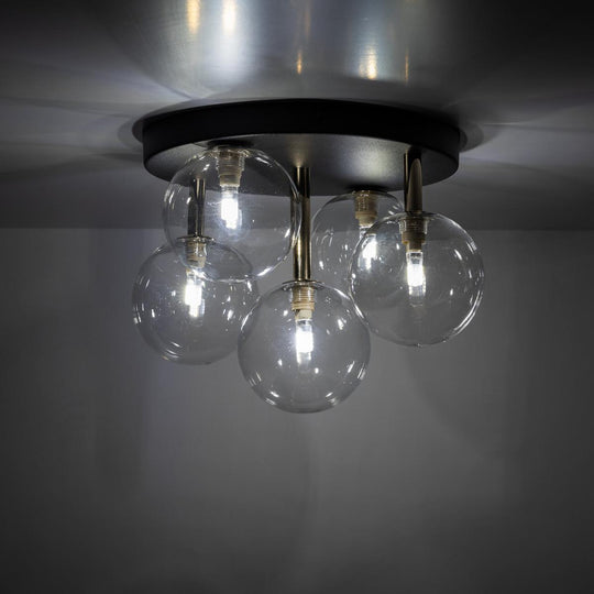 Nilos taklampe 5-lys-Taklamper-TK Lighting-Svart / Gullfarget-TK-758-Lightup.no