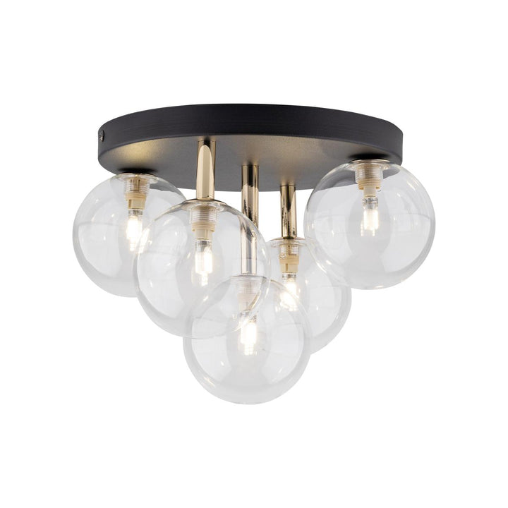 Nilos taklampe 5-lys-Taklamper-TK Lighting-Svart / Gullfarget-TK-758-Lightup.no
