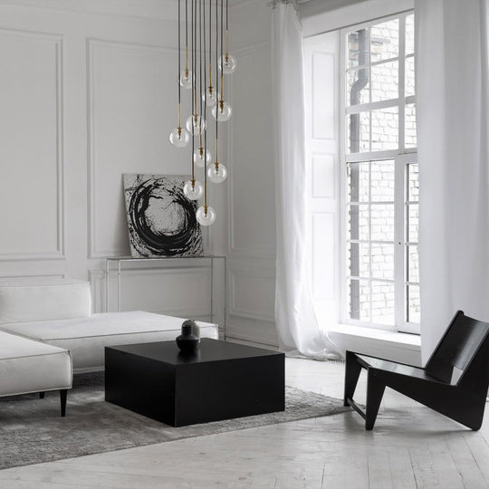 Nilos takpendel 10-lys-Takpendler-TK Lighting-Svart / Gullfarget-TK-5944-Lightup.no