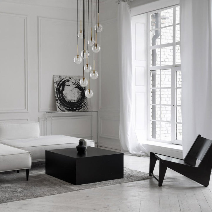 Nilos takpendel 10-lys-Takpendler-TK Lighting-Svart / Gullfarget-TK-5944-Lightup.no