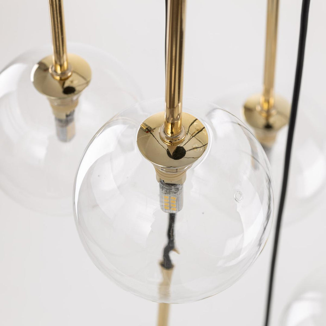 Nilos takpendel 10-lys-Takpendler-TK Lighting-Svart / Gullfarget-TK-5944-Lightup.no