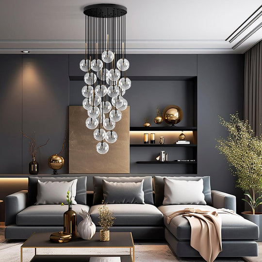 Nilos takpendel 26-lys-Takpendler-TK Lighting-Svart / Gullfarget-TK-10099-Lightup.no