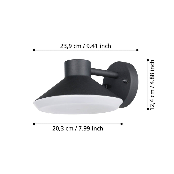Ninnarella vegglampe utendørs IP44 - Svart-Utebelysning vegg opp og ned-Eglo-Svart-900688-Lightup.no
