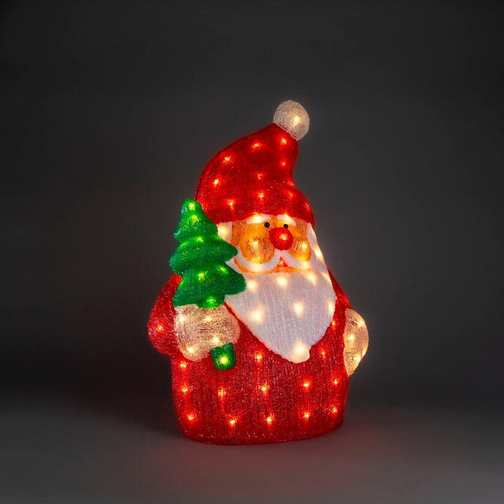 Nisse i akryl med LED utendørs – 58 cm-Julebelysning dekor og pynt ute-Konstsmide-Flerfarget/pastell-6202-103-Lightup.no