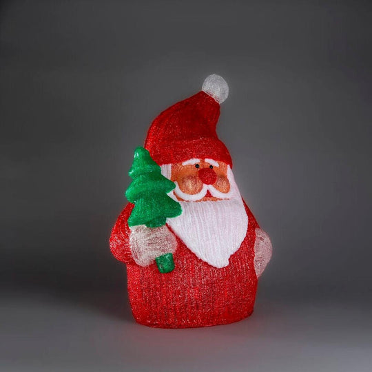 Nisse i akryl med LED utendørs – 58 cm-Julebelysning dekor og pynt ute-Konstsmide-Flerfarget/pastell-6202-103-Lightup.no