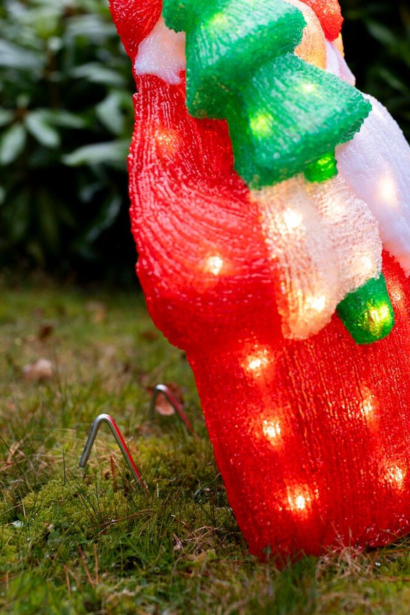Nisse i akryl med LED utendørs – 58 cm-Julebelysning dekor og pynt ute-Konstsmide-Flerfarget/pastell-6202-103-Lightup.no
