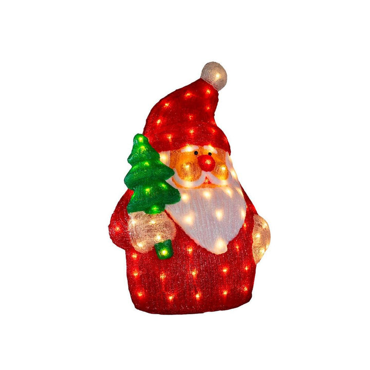 Nisse i akryl med LED utendørs – 58 cm-Julebelysning dekor og pynt ute-Konstsmide-Flerfarget/pastell-6202-103-Lightup.no