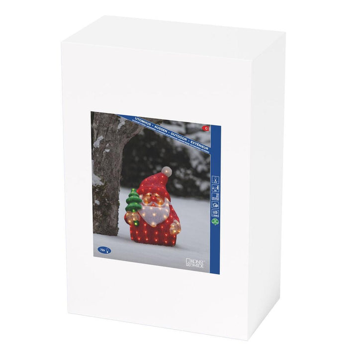 Nisse i akryl med LED utendørs – 58 cm-Julebelysning dekor og pynt ute-Konstsmide-Flerfarget/pastell-6202-103-Lightup.no