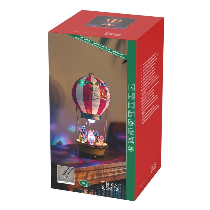 Nisse i luftballong med LED – 31,5 cm-Julebelysning dekor og pynt-Konstsmide-Flerfarget-4240-000-Lightup.no
