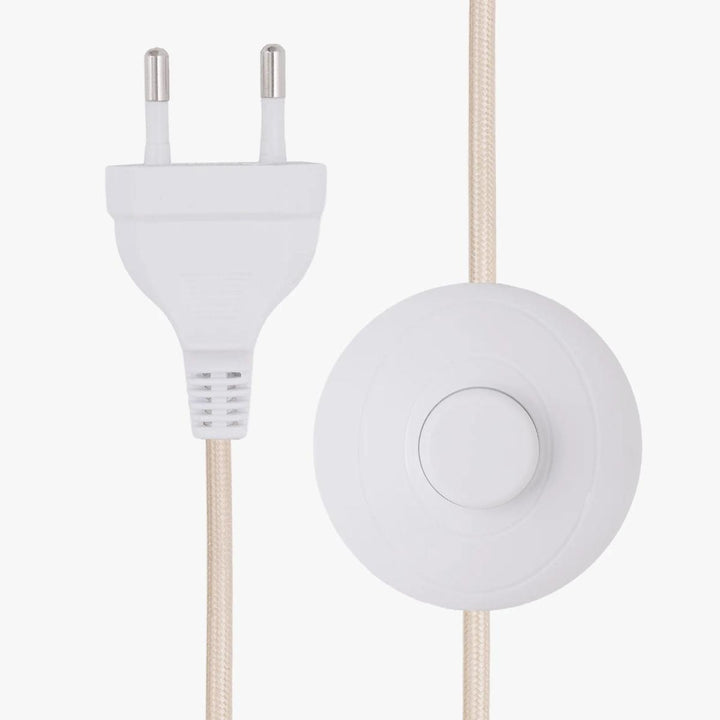Noah gulvlampe-Gulvlamper-Globen Lighting-Hvit bouclé-706308-Lightup.no