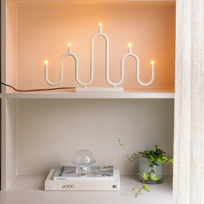 Noel adventsstake 5-lys-Julebelysning adventsstake-Globen Lighting-Ivory-416008-Lightup.no