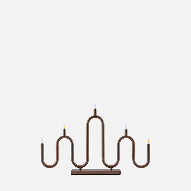 Noel adventsstake 5-lys-Julebelysning adventsstake-Globen Lighting-Bronse-416064-Lightup.no