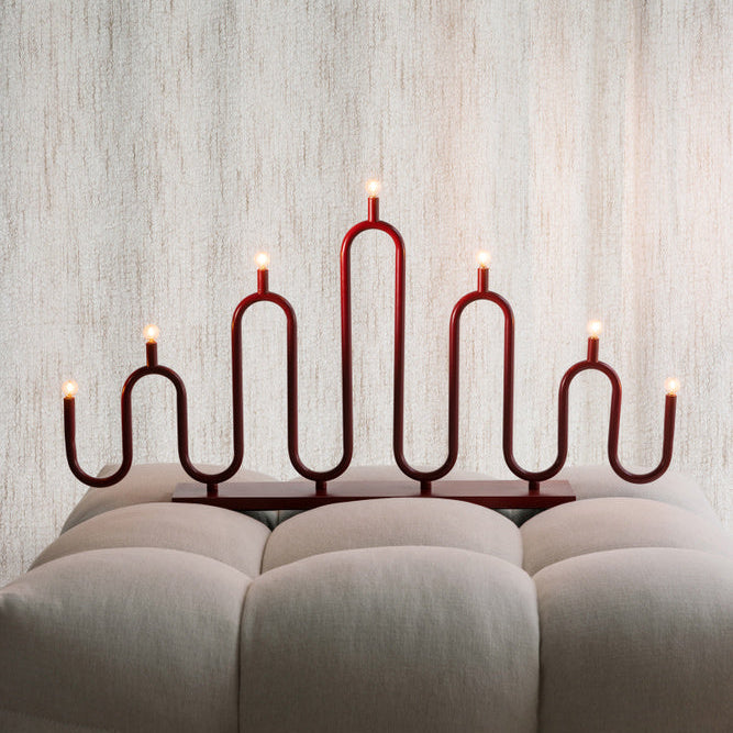 Noel adventsstake 7-lys-Julebelysning adventsstake-Globen Lighting-Rød-426005-Lightup.no