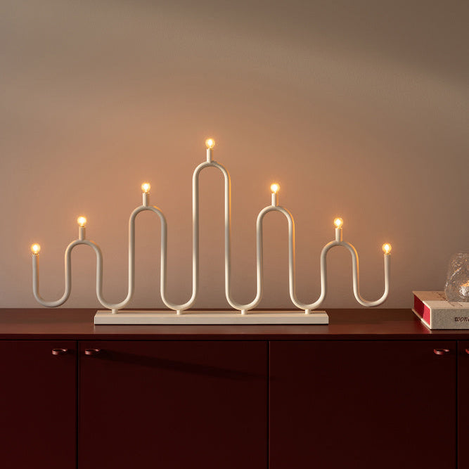 Noel adventsstake 7-lys-Julebelysning adventsstake-Globen Lighting-Ivory-426008-Lightup.no