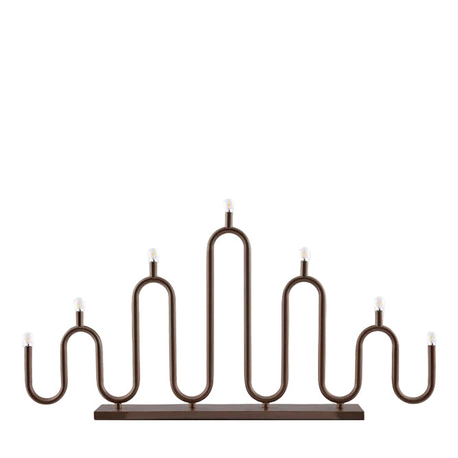 Noel adventsstake 7-lys-Julebelysning adventsstake-Globen Lighting-Bronse-426064-Lightup.no